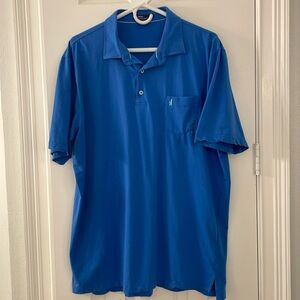 Johnnie-O XL pullover polo.  Bright blue